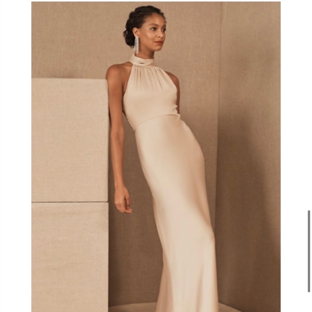 BHLDN Sachin & Babi Esme High Neck Satin Dress